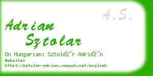 adrian sztolar business card